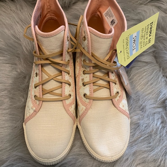 TOMS Camarillo Metal Fleck Print Hi-Top Sz 8.5 NWT - Picture 2 of 9